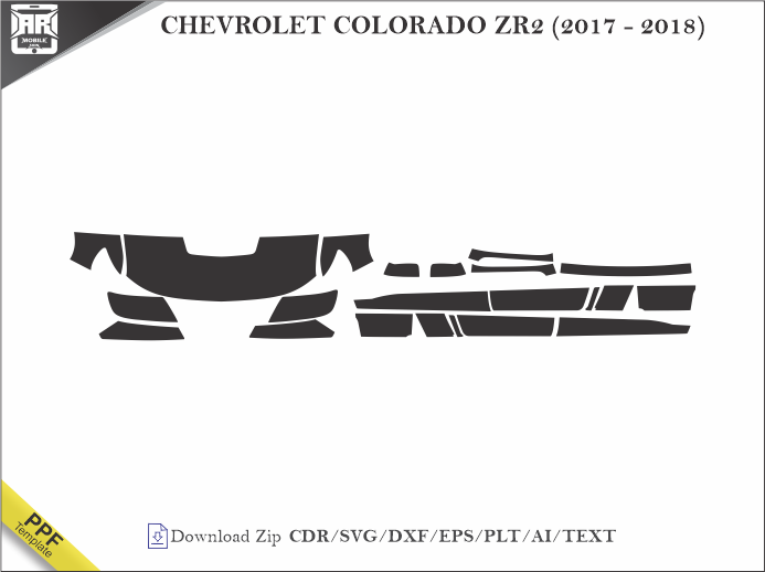 CHEVROLET COLORADO ZR2 (2017 – 2018) Car PPF Template