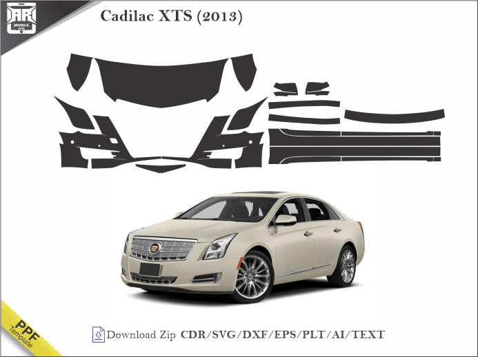 Cadilac XTS (2013) Car PPF Template