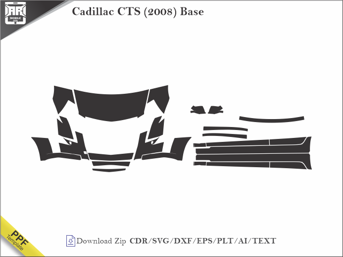 Cadillac CTS (2008) Base Car PPF Template