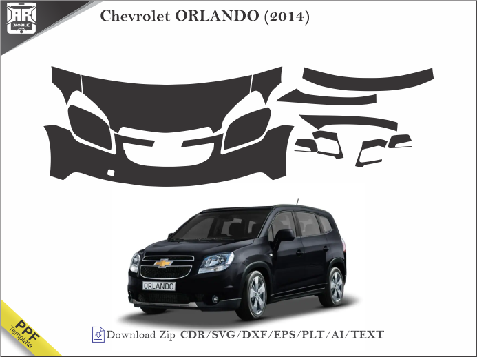 Chevrolet ORLANDO (2014) Car PPF Template