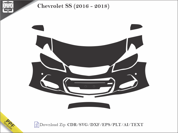 Chevrolet SS (2016 - 2018) Car PPF Template