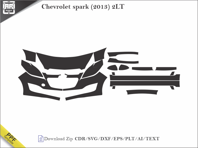Chevrolet spark (2013) 2LT Car PPF Template