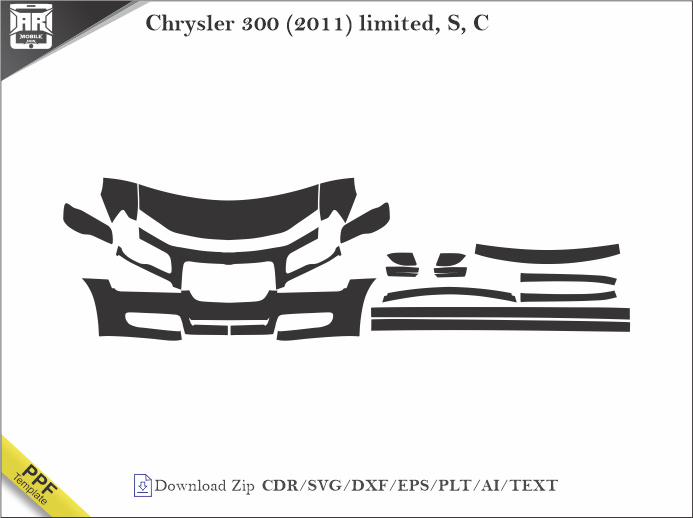 Chrysler 300 (2011) limited, S, C Car PPF Template