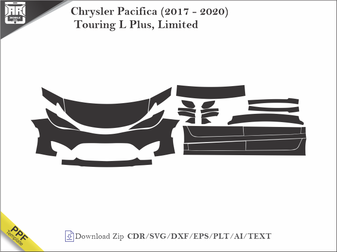 Chrysler Pacifica (2017 - 2020) Touring L Plus, Limited Car PPF Template