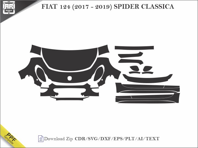 FIAT 124 (2017 - 2019) SPIDER CLASSICA Car PPF Template