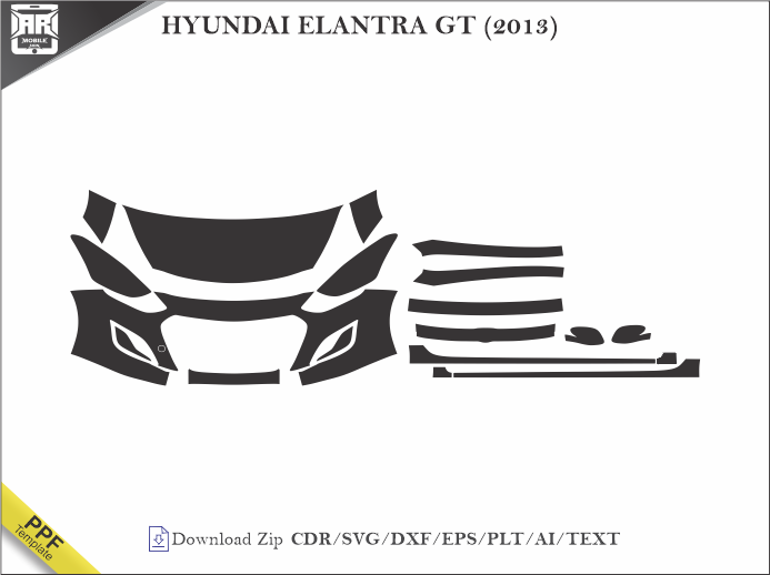 HYUNDAI ELANTRA GT (2013) Car PPF Template