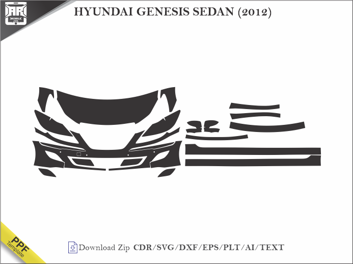 HYUNDAI GENESIS SEDAN (2012) Car PPF Template