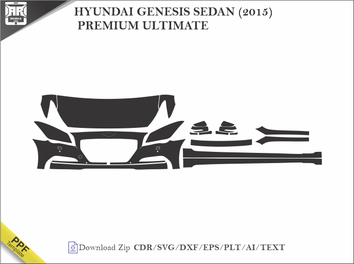 HYUNDAI GENESIS SEDAN (2015) PREMIUM ULTIMATE Car PPF Template