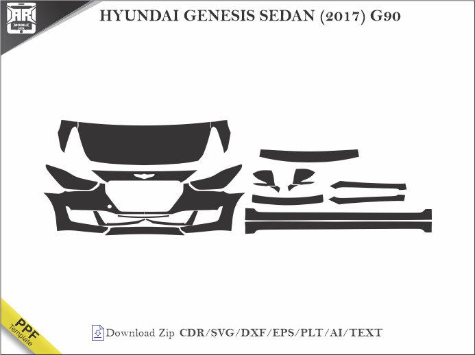 HYUNDAI GENESIS SEDAN (2017) G90 Car PPF Template