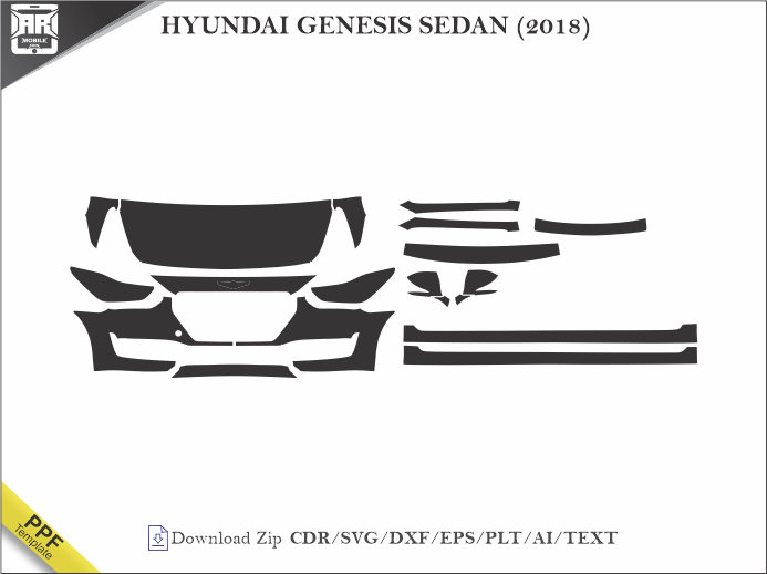 HYUNDAI GENESIS SEDAN (2018) Car PPF Template