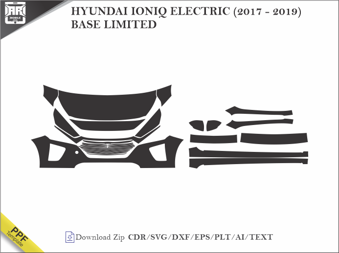 HYUNDAI IONIQ ELECTRIC (2017 - 2019) BASE LIMITED Car PPF Template