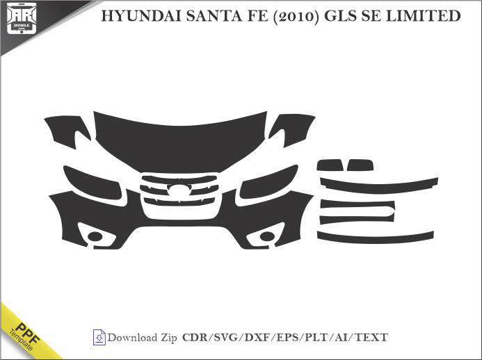 HYUNDAI SANTA FE (2010) GLS SE LIMITED Car PPF Template