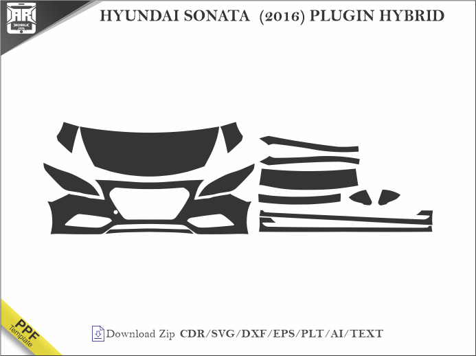 HYUNDAI SONATA (2016) PLUGIN HYBRID Car PPF Template