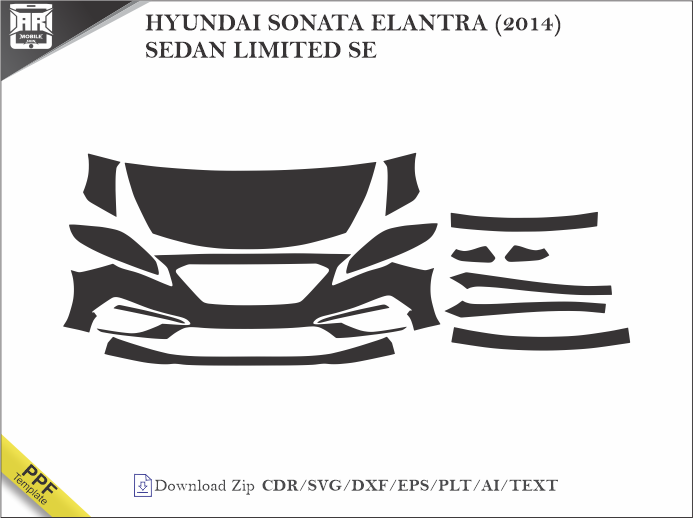 HYUNDAI SONATA ELANTRA (2014) SEDAN LIMITED SE Car PPF Template