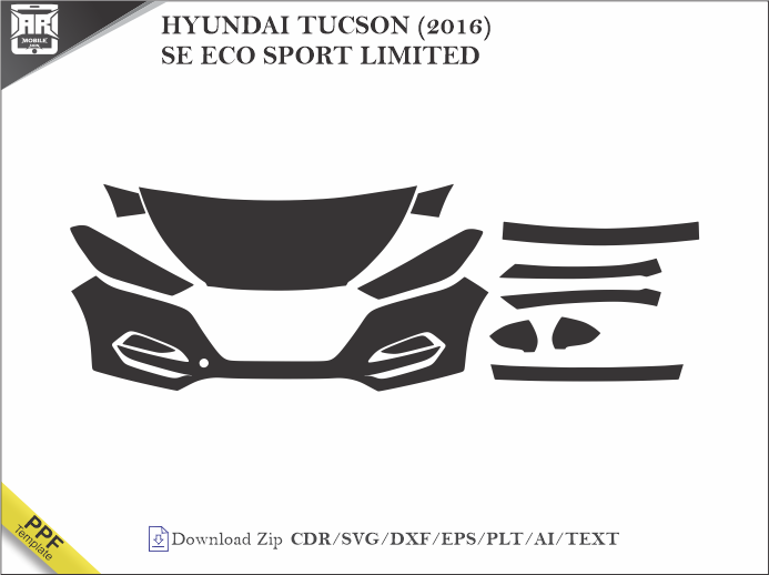HYUNDAI TUCSON (2016) SE ECO SPORT LIMITED Car PPF Template