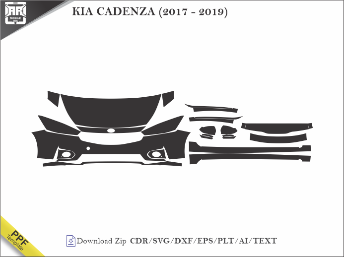 KIA CADENZA (2017 - 2019) Car PPF Template
