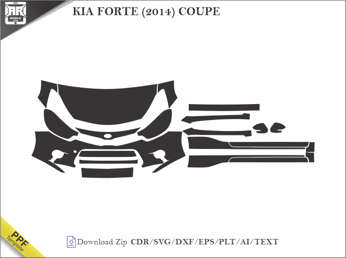 KIA FORTE (2014) COUPE Car PPF Template