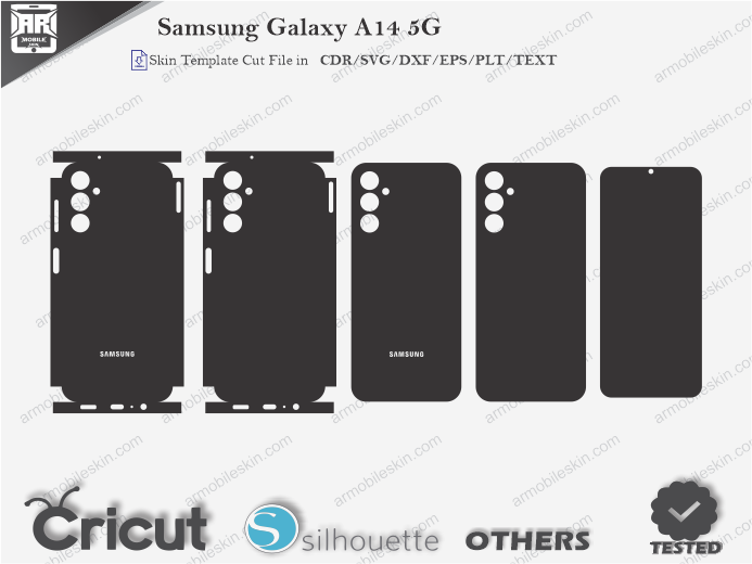 Samsung A14 5G Skin Template Vector