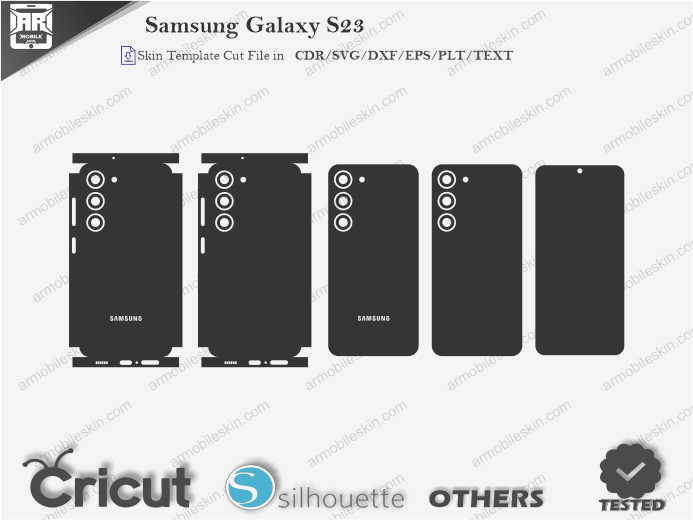 Samsung Galaxy S23 Skin Cut Template Vector