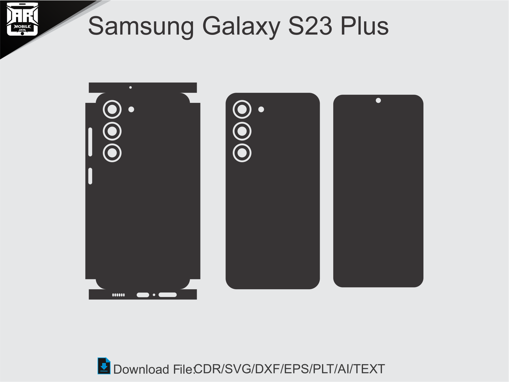 Samsung Galaxy S23 Plus Skin Template Vector
