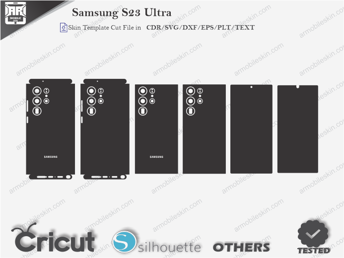 Samsung Galaxy S23 Ultra Skin Template Vector