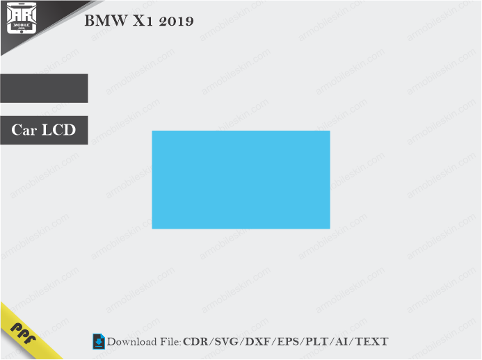 BMW X1 2019 Car Screen Wrap Cutting Template