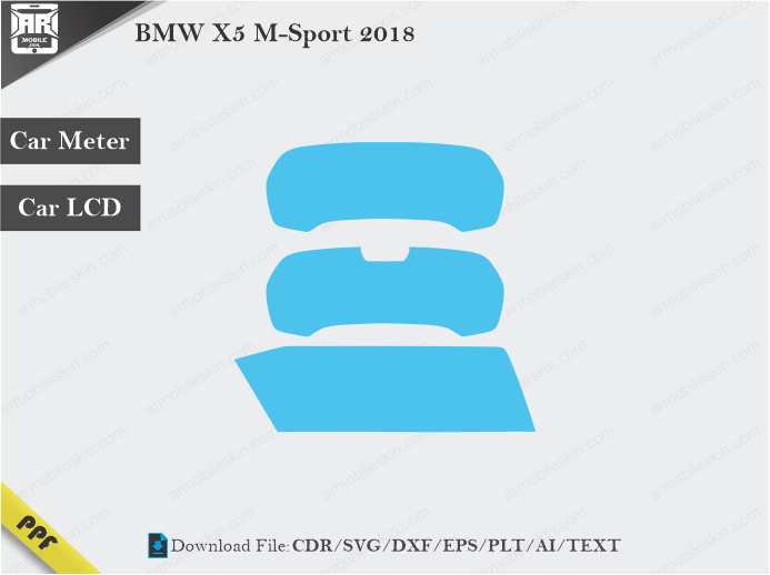 BMW X5 M-Sport 2018 Car Screen Wrap Cutting Template