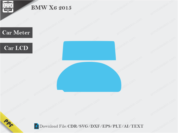 BMW X6 2015 Car Screen Wrap Cutting Template