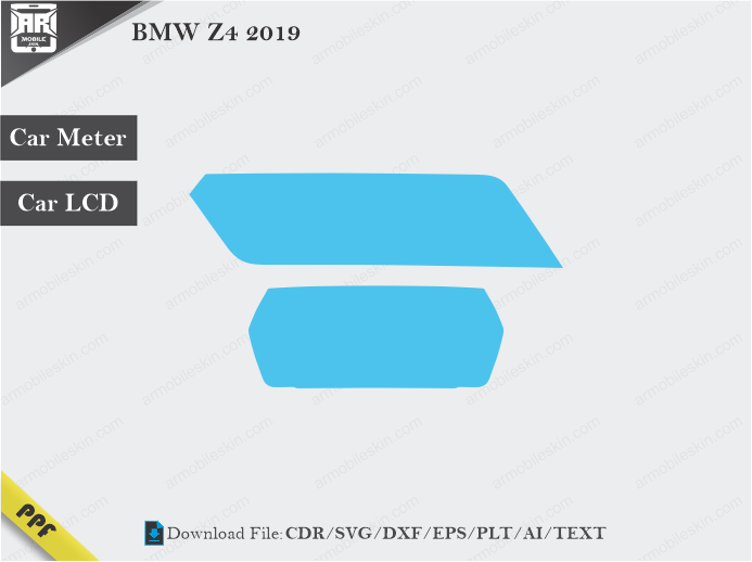 BMW Z4 2019 Car Screen Wrap Cutting Template