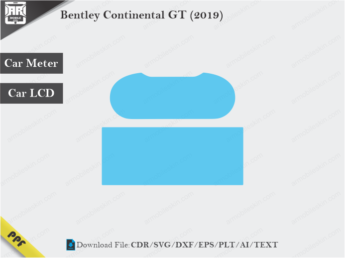 Bentley Continental GT (2019) Car Screen Wrap Cutting Template