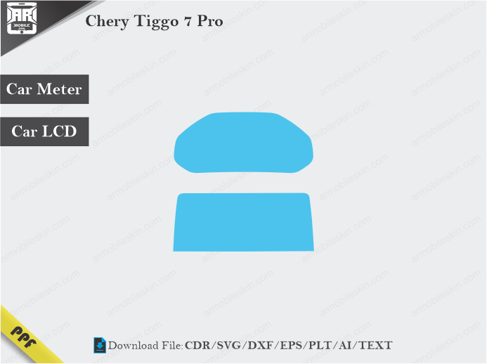 Chery Tiggo 7 Pro Car Screen Wrap Cutting Template