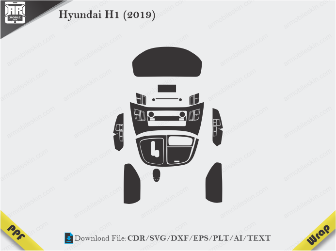 Hyundai H1 (2019) Car Interior PPF or Wrap Template