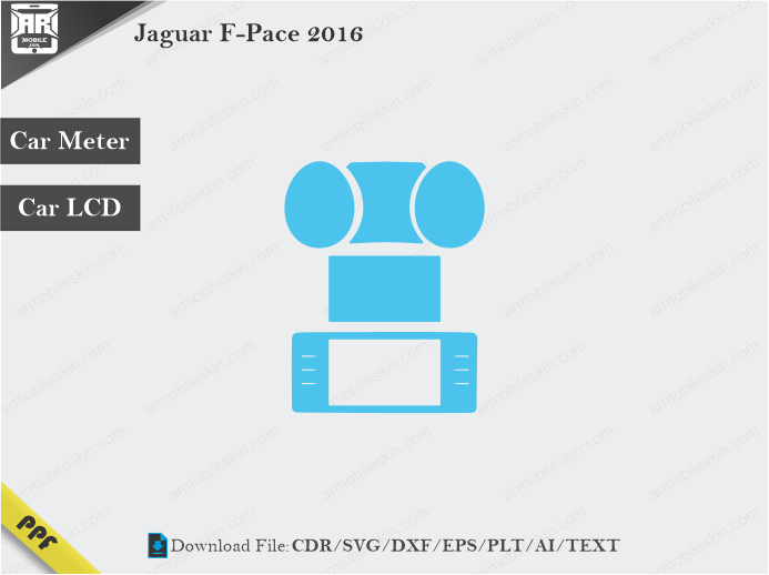Jaguar F-Pace 2016 Car Screen Wrap Cutting Template