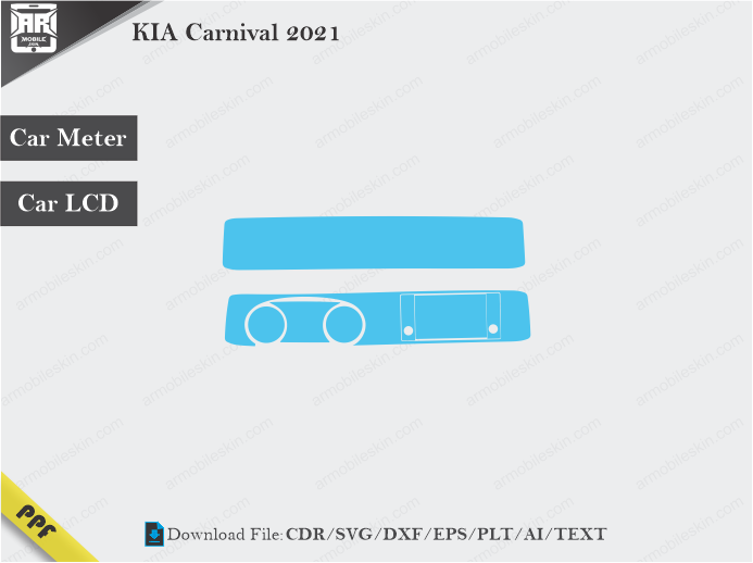 KIA Carnival 2021 Car Screen Wrap Cutting Template