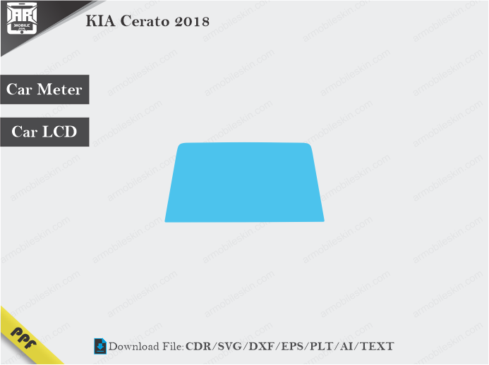 KIA Cerato 2018 Car Screen Wrap Cutting Template
