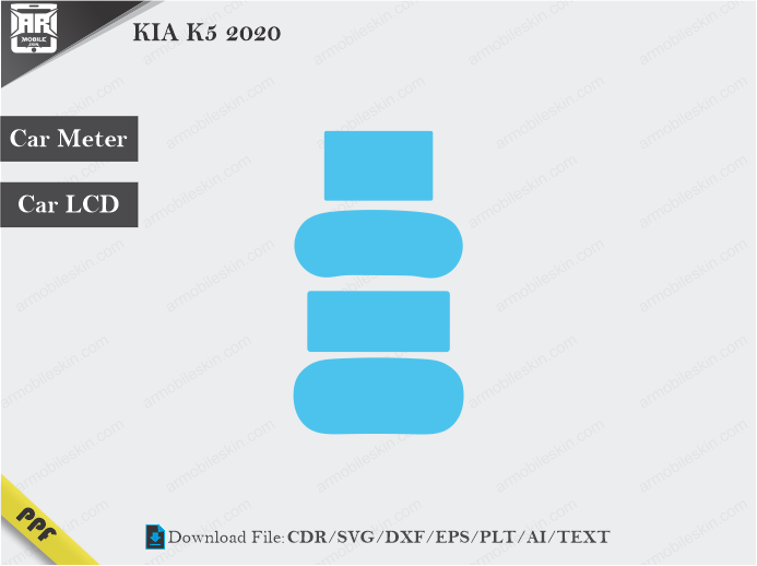 KIA K5 2020 Car Screen Wrap Cutting Template
