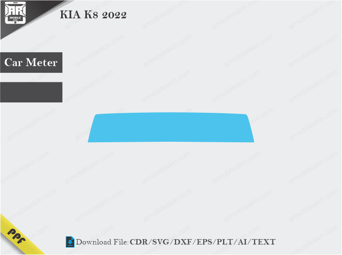 KIA K8 2022 Car Screen Wrap Cutting Template