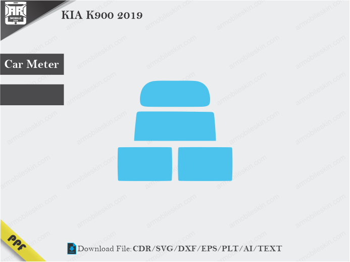 KIA K900 2019 Car Screen Wrap Cutting Template