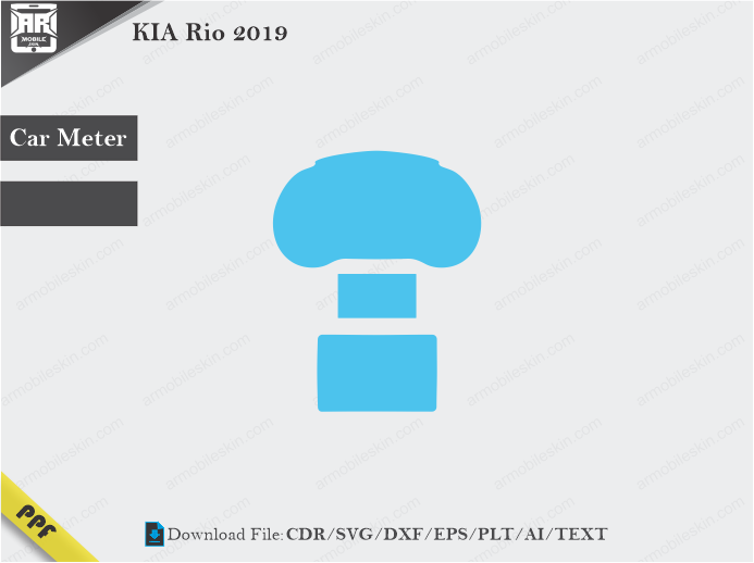 KIA Rio 2019 Car Screen Wrap Cutting Template