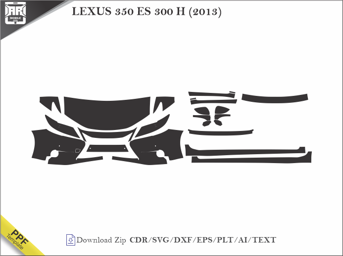 LEXUS 350 ES 300 H (2013) Car PPF Template