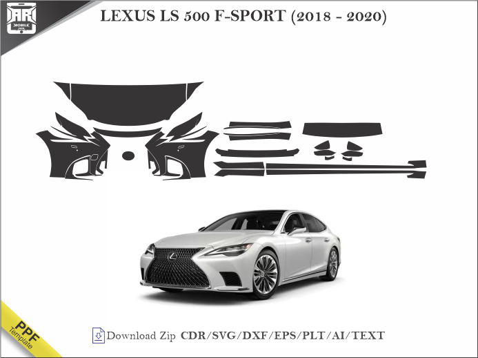 LEXUS LS 500 F-SPORT (2018 – 2020) Car PPF Template