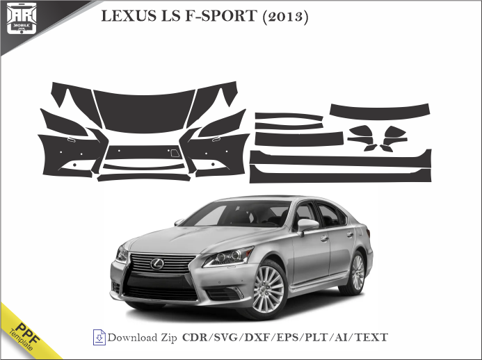 LEXUS LS F-SPORT (2013) Car PPF Template