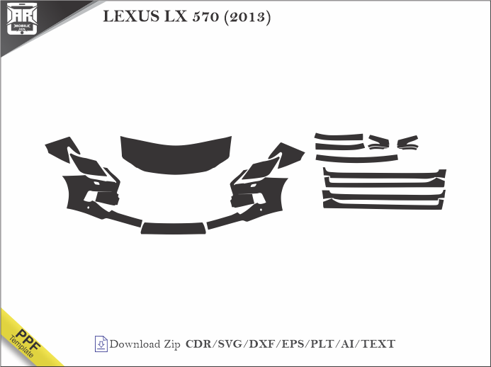 LEXUS LX 570 (2013) Car PPF Template