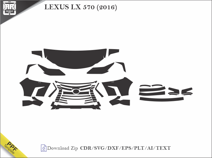 LEXUS LX 570 (2016) Car PPF Template