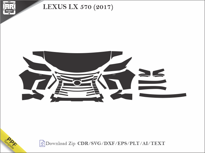 LEXUS LX 570 (2017) Car PPF Template