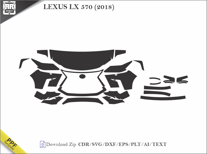 LEXUS LX 570 (2018) Car PPF Template