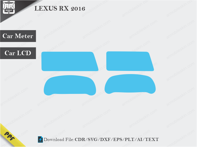 LEXUS RX 2016 Car Screen Wrap Cutting Template