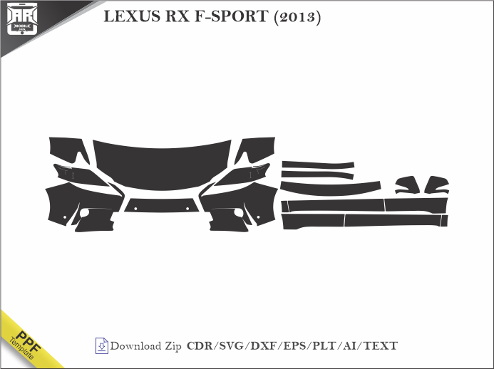 LEXUS RX F-SPORT (2013) Car PPF Template