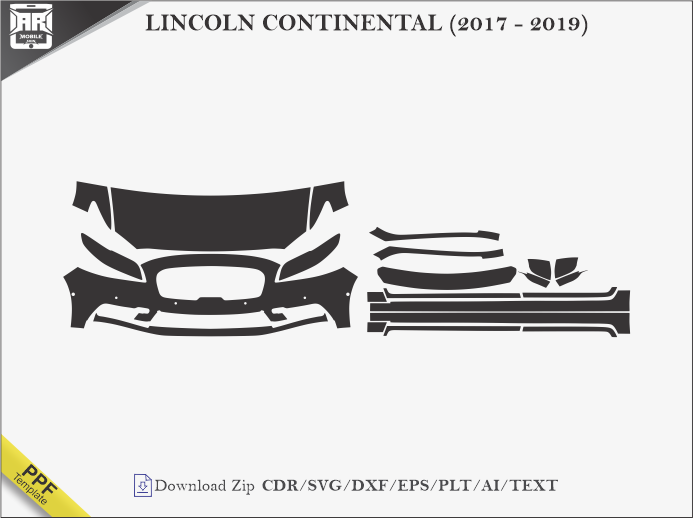 LINCOLN CONTINENTAL (2017 - 2019) Car PPF Template