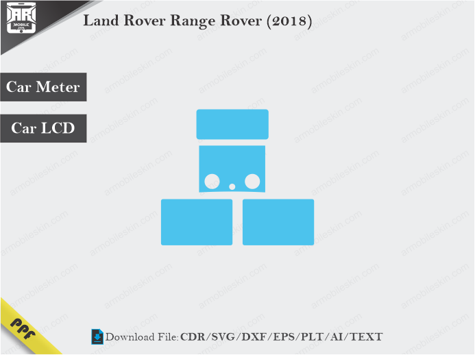 Land Rover Range Rover (2018) Car Screen Wrap Cutting Template